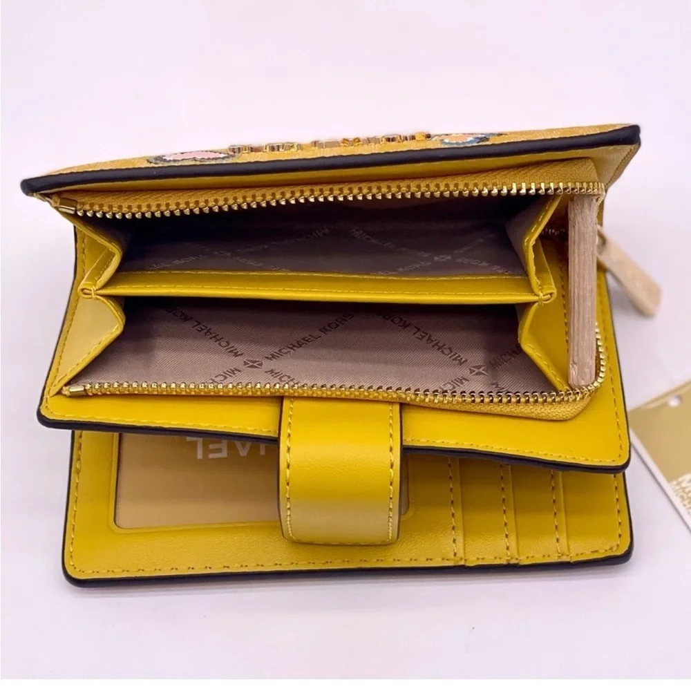 Michael Kors Yellow Wallet with Colorful Accents
